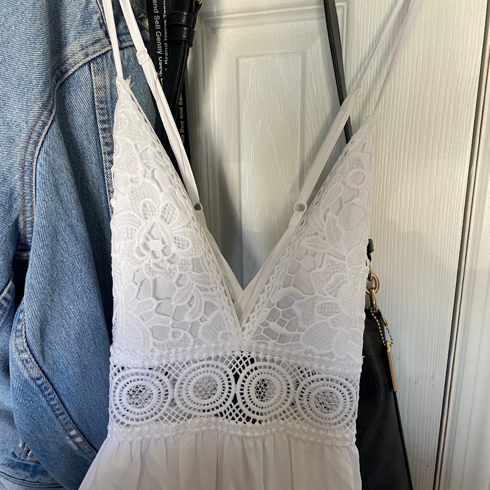 LONG WHITE DRESS - Picture 4 of 4